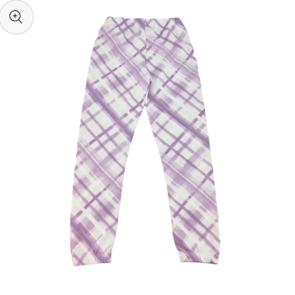 LazyPants Sweat Pants purple white girl joggers track pants sweats